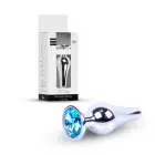 Plug-Jewellery Silver Anal Plug – 9.5 cm (3.7″) – Blue — Photo 10