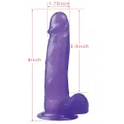 LoveToy Jelly Studs Crystal Dildo – purple – large – suction cup – 8" / 20.3 cm — Photo 4