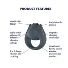 Satisfyer Perfect Pair 2 Finger Vibrator / Penis Ring – Pink — Photo 4