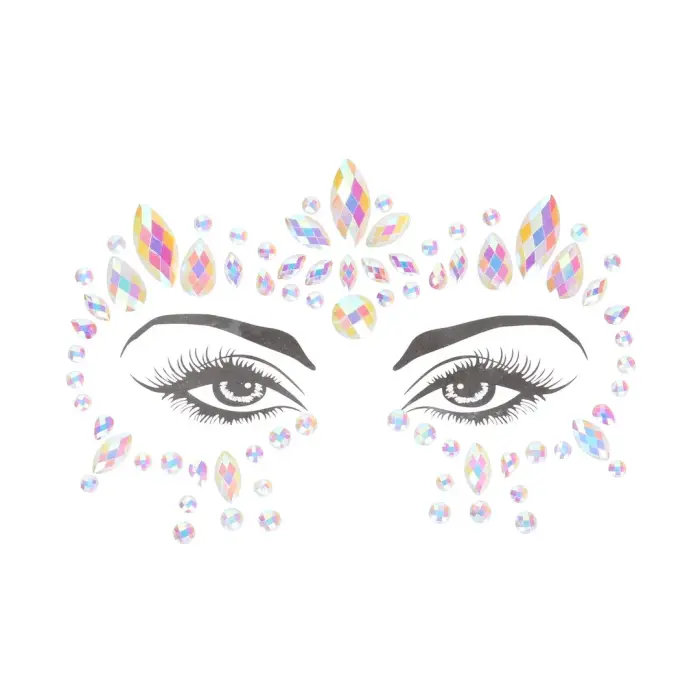 Shots Face Model – glow-in-the-dark face and body stickers – transparent, glow-in-the-dark
