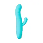 JOS MERRY-SWI Rotējošs truša vibrators ar klitora stimulatoru – 21 cm (8.1″) – zils — Foto 4