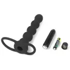 Vibrating Rock Balled Double Prober – носимое кольцо на пенис с анальным зондом – 13 см — Фото 8