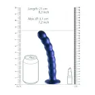 Karoliukais padengtas G taško dildo su siurbtuku – 20.5 cm (8″) – Mėlynas — Nuotrauka 7