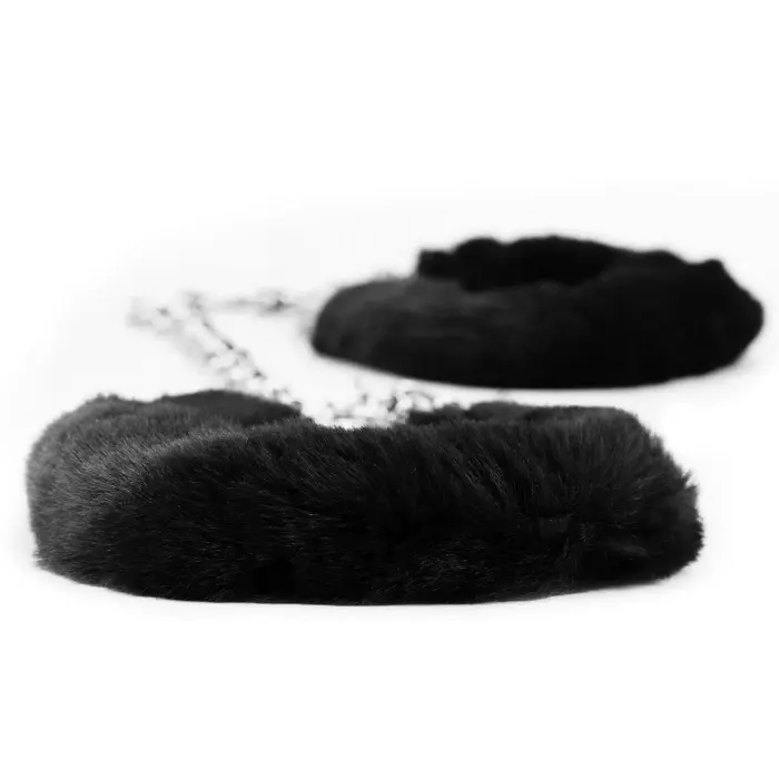 Fetish Pleasure Fluffy Leg Cuffs Black Foto 2