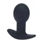 Single Bulb Vibrating Silicone Anal Plug – 10 cm (3.9″) – Black — Photo 4