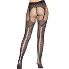Сетчатые колготки со шнуровкой сзади – чёрные – One Size — Фото 3