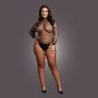 Mesh Bodysuit with Turtleneck – Black – XL/4XL — Photo 4