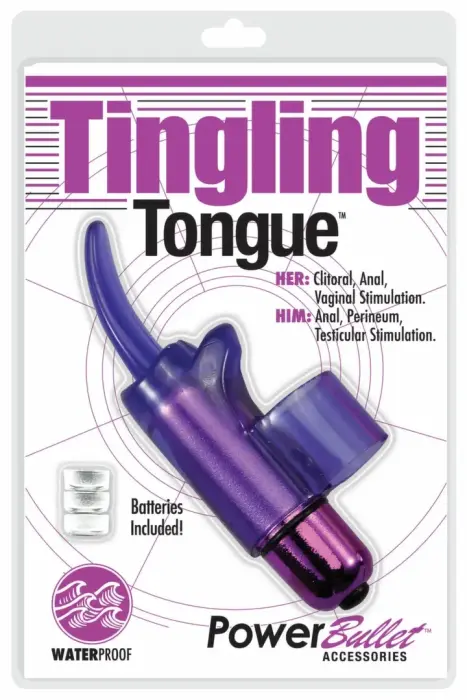 Пальчиковый вибратор PowerBullet Tingling Tongue – 8 см (3.1″) – фиолетовый