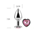 Pink Heart Metal Butt Plug – S – 7 cm (2.8″) — Photo 4