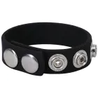 The Silicone 5 Snap Cock Ring – Black — Photo 4