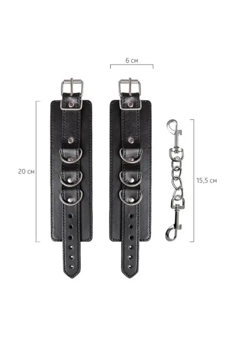 Anonymo handcuffs, PU leather, black Photo
