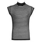 Men's Transparent Striped Shirt – Black – M — Photo 6
