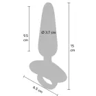 Slim Vibrating Anal Plug with Remote – Blue — Photo 9
