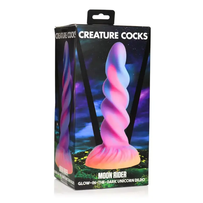 Moon Rider Glow-in-the-Dark Unicorn Dildo – 21 cm (8.1″) – Multicolored