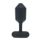 Rombo formos vibruojantis analinis kištukas – 13 cm – Juodas — Nuotrauka 7