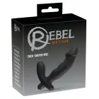 Rebel Dildo lisastimulaatoriga – 15 cm (6″) – Must Photo