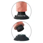 KC 9 Reālistisks vibrējošs dzimumloceklis ar sēkliniekiem – 23 cm (9″) – miesas krāsa — Foto 5