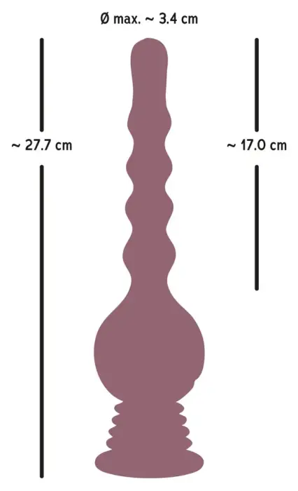 Turbo Shaker Anal Lover dildo – 27.7 cm – Melns Foto 12