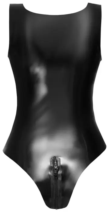 Latex Bodysuit with Zipper – Black – M Photo