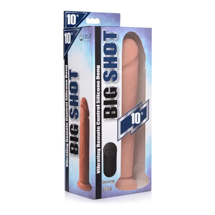 Vibrating Dildo with Remote Control – 25.5 cm (10″) – Pink
