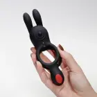 Dingo Double Vibrating Cockring with Remote Control – Black — Photo 6
