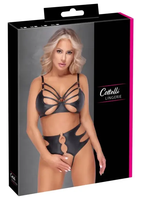 Cottelli LINGERIE Bra & Panty Set L – Black