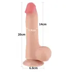 Sliding Skin Dual Layer Dildo – 20 cm (8″) – Flesh — Photo 3