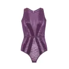 Teddy with Keyhole Back and Snap Crotch – Purple – S — Photo 5