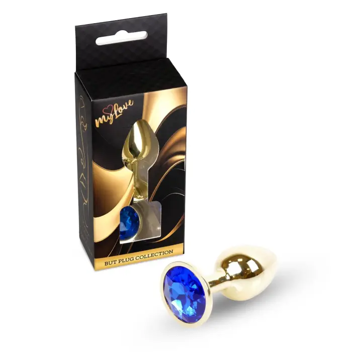 MyLove Toys Jewellery Gold anālais spraudnis – 7 cm (2.8″) – Tumši zils