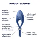 Satisfyer Duelist vibruojantis varpos žiedas – mėlynas — Nuotrauka 6