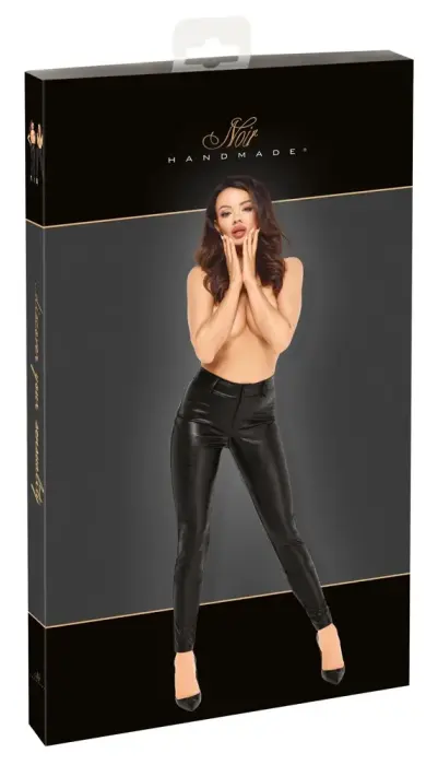 Noir Libido Exclusive püksid jalgevahe lukuga – maonahkmustriga – XL