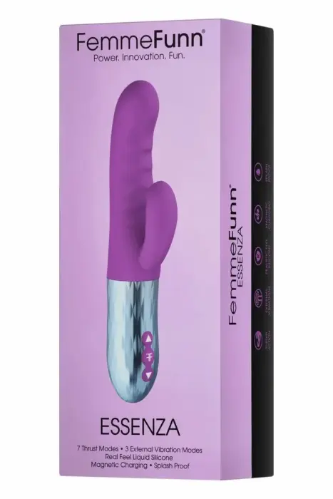 FemmeFunn Essenza Purple вибратор с двойным действием и функцией толчков – 24.4 см (9.6″) – фиолетовый