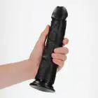 Kumer realistlik dildo iminapaga – 23 cm (9″) – Must — Foto 6