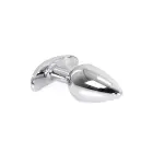 Aluminium Handle Anal Plug with Red Gem – 7 cm – Red — Photo 2