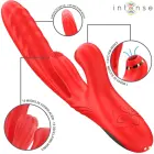 INTENSE Karol – multifunctional thrusting vibrator with wave stimulation – red – 23 cm — Photo 7