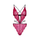 Scalloped Lace Bodysuit – Pink – S/M — Photo 5