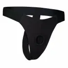 BOLD. IVY Strap-On Thong L – strapon stringi – neilons/spandekss – melns – ar silikona piederumu 15,5 cm — Foto 3