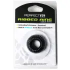 Perfect Fit Ribbed Ring Black – Flexible SilaSkin Comfort Ring — Photo 5
