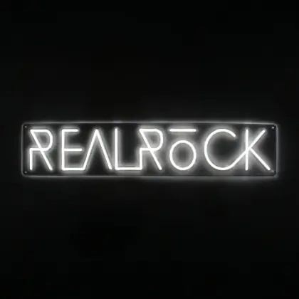 RealRock LED Neon Decorative Sign - Vibrant Wall Light, EU Plug, Indoor Use