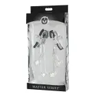 XR Brands Adjustable Nipple Clips with Rhinestone Embellishments – Silver — Photo 2
