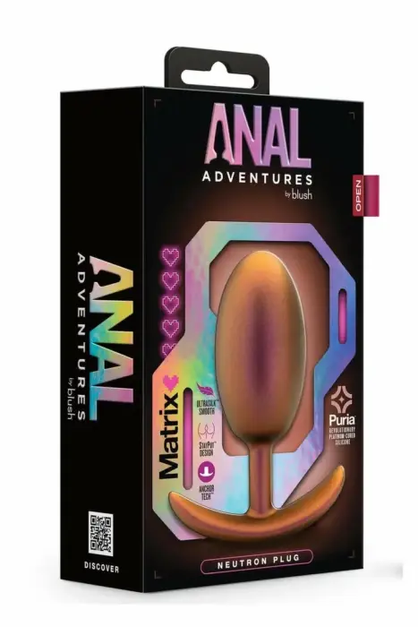 Anal Adventures Matrix Neutron Plug – liikumisele reageeriv silikoonanaalpistik – kosmilise vase – 10,2 cm