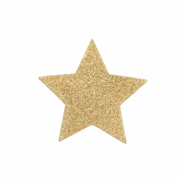 Bijoux Indiscrets Flash Golden Star – reusable body stickers – gold – 2 pcs
