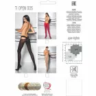 Passion TIOPEN 005 nepermatomos 3/4 raudonos pėdkelnės 60 DEN – Modern Hip Cut — Nuotrauka 3
