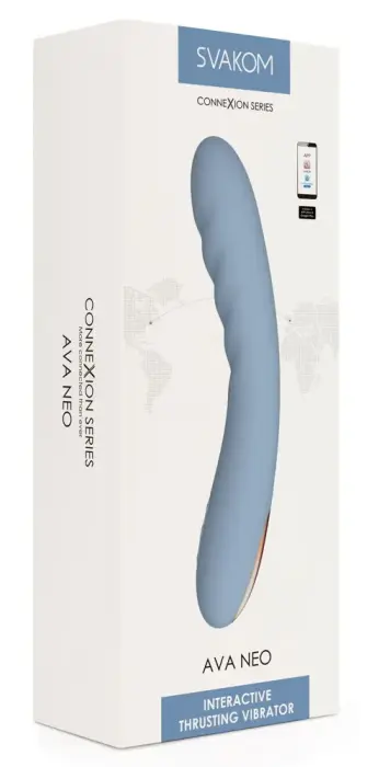 Ava Neo вибратор с функцией толчков – 19.6 cm (7.7″) – синий