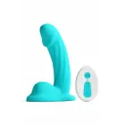 COLOURS Curve – kumer laetav silikoonvibraator puldiga – sinakasroheline – 12,7 cm — Foto 4