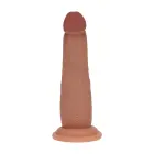 Kahekihiline silikoonist realistlik Sliding Skin dildo – 15.5 cm (6″) – nahavärv — Foto 2