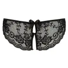 Cottelli Collection Lace Briefs with Decorative Bows and Open Details – Black – S — Photo 6