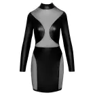 Noir Handmade платье с длинными рукавами и сетчатыми вставками – чёрное – XL — Фото 6