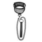 Sportsheets S&M Fishnet Adjustable Collar with Leash, 62 cm, Black — Photo 1
