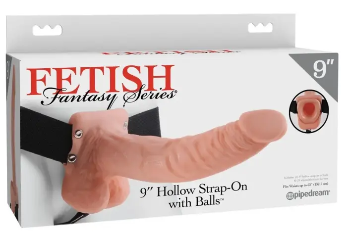 Fetish Fantasy Series полый страпон-дилдо – 24 см (9.4″) – черный